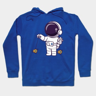 Cute Astronaut Playing Yoyo Cartoon Hoodie